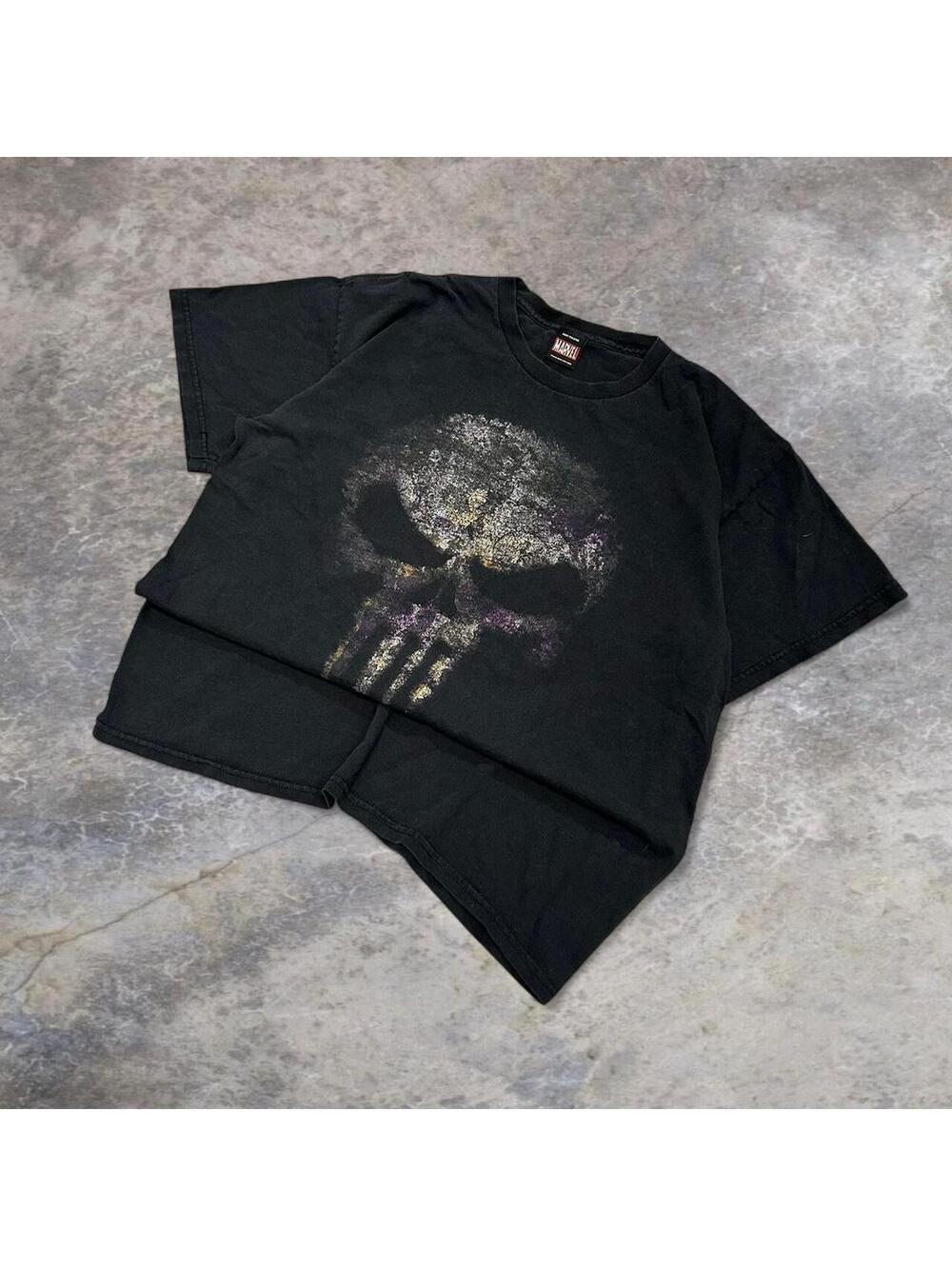 Black and grey Marvel The Punisher T-shirt #ThePunisher